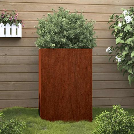 vidaXL Fioriera 52x48x75 cm Acciaio Corten