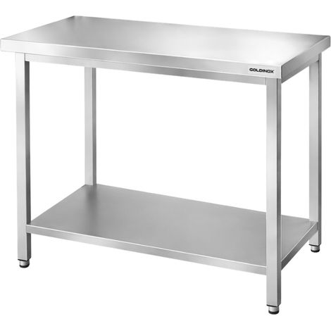 Table de travail en inox Bar 1000x600 mm avec 1 étagère inférieure PREMIUM - GOLDINOX (1/2)