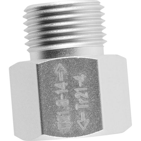 Adaptateur de bouteille de CO2, adaptateur de bouteille d'aquarium en aluminium, TR21-4 vers W21.8 robuste pour aquariums/barres artisanales (1/5)