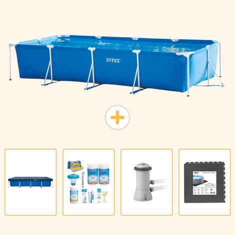 Intex Piscine Tubulaire Rectangulaire - 450x220x84 cm - 5-pièces SCB3 (1/5)