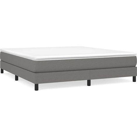 Boxspringbettgestell Dunkelgrau 180x200 cm Stoff vidaXL