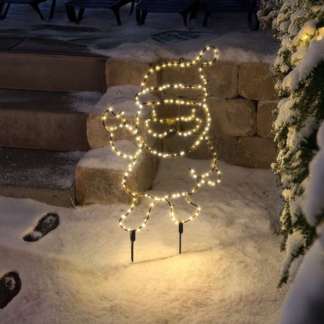 esotec Solar Steckleuchte Weihnachtsmann, 200 LEDs 2800K Weihnachtsdeko 103408 (1/5)