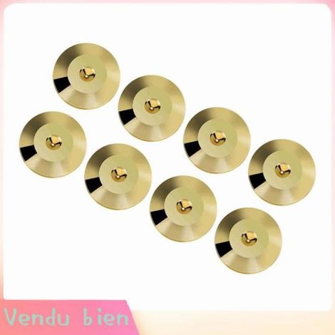 Garosa pieds d'enceinte 8Pcs 25 X4mm Universal Copper Speaker Shock Base Pad Isolation Feet Mat Floor son fixation Or (1/4)