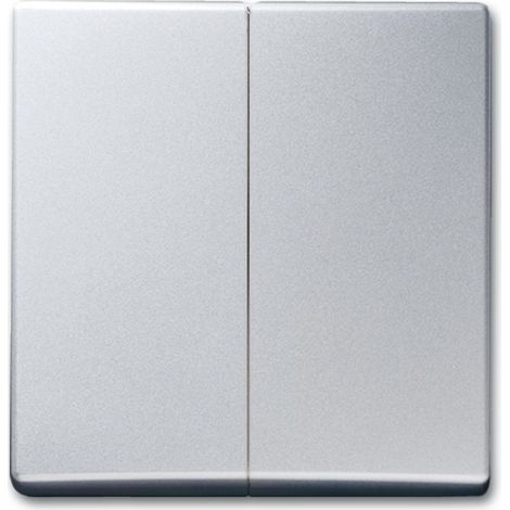 BUSCH-JAEGER 2105-33 PLAQUE DE RECOUVREMENT, COMMUTATEUR MULTIPLE, COMMUTATEUR INVERSEUR DOUBLE, BOUTON-POUSSOIR DOUBLE, ARGENT (1/3)