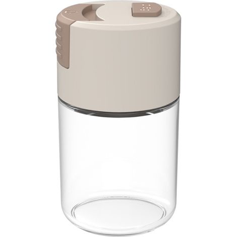 Moulin à Sel et Poivre - Distributeur Étanche en Verre Transparent - Doseur Précis 0,5 g par Pression - Pour Cuisine et Pique-Nique - 1 Pièce (1/5)