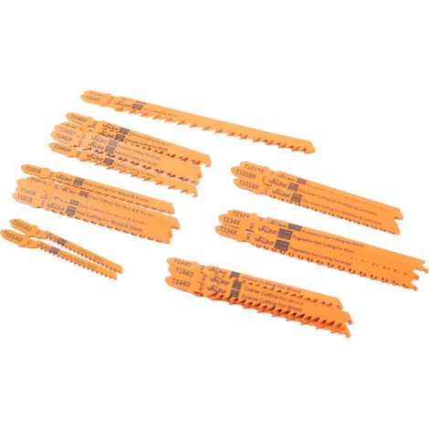 Vaunt 25 Piece Mixed Assorted Jigsaw Blades Wood Plastics Various Types V1343010 (1/5)