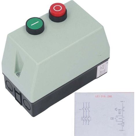 Démarreur magnétique étanche botier de commutation magnétique ignifuge monophasé 220V 230V 3 phases 380V 400V 9-13A (1/4)