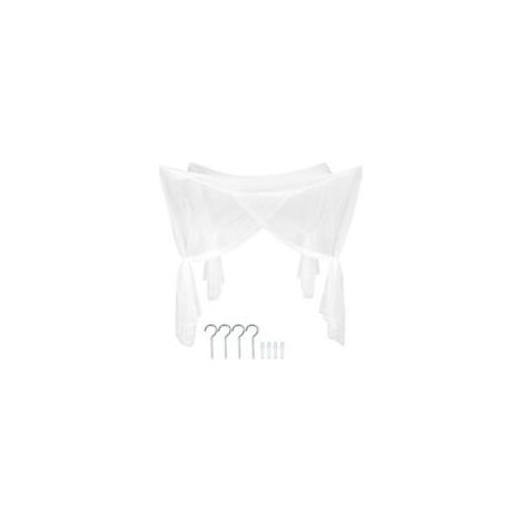 Moustiquaire pour lits simples et doubles en polyester blanc (1/4)