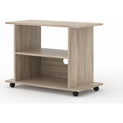 Mueble de TV YOGI 80 cm con ruedas roble sonoma