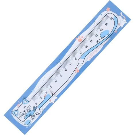 Règle de 15 cm avec échelle transparente, outil mesure, jolies (1/5)