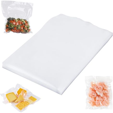 Sacs sous vide alimentaires - 50 pièces - Sans BPA - 20 x 30 cm - Sacs de conservation sous vide - Sacs pour cuisson sous vide - Plastique sous vide - Sacs sous vide microstructurés - Pour emballer le (1/5)