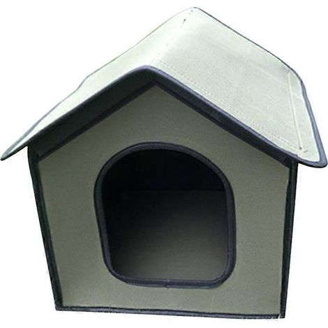 Nid d'hiver chaud et imperméable pour chat avec coussin amovible (1/5)
