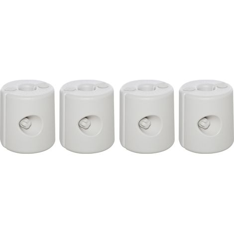 Set mit 4 beschwerten Füßen für Pavillons und Partyzelte, Ø 24 x H 25 cm, weißes PE