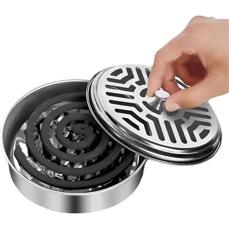 Porte-spirale anti-moustiques portable, anti-brûlure et anti-cendres, pour la maison et l'extérieur (1/5)