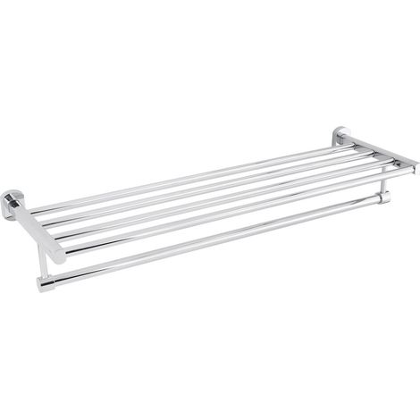 Optima Cube Way - Toallero de pared de latón, cromado (SPI95)