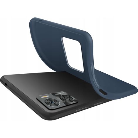 MATT NAVY HÜLLE für Motorola Moto E22 / E22i + GLAS (1/4)