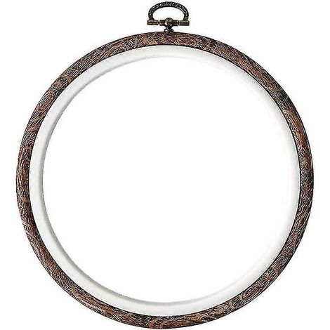 HONORNIC - Cadre rond à broder DIY de 21 cm, outil auxiliaire de point de croix rétro (1/2)