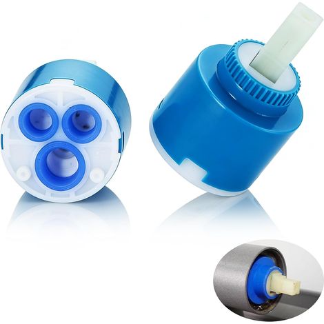 2Pcs Cartouche Céramique Robinet 35mm Cartouche Mitigeur Compatible avec 121894 Vanne Céramique Thermostatique Replacement Cartridge pour Mélangeur Cuisine Salle de Bain Mitigeur Lavabo Douche (1/5)