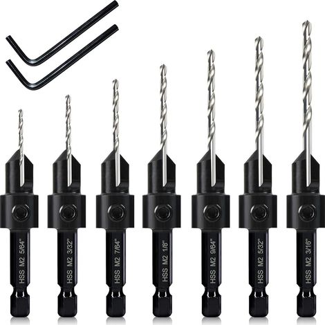 Kegelsenker Bohrer Set 7 Stück 3in1 82Grad 7 Piece Countersink Bits (1/5)