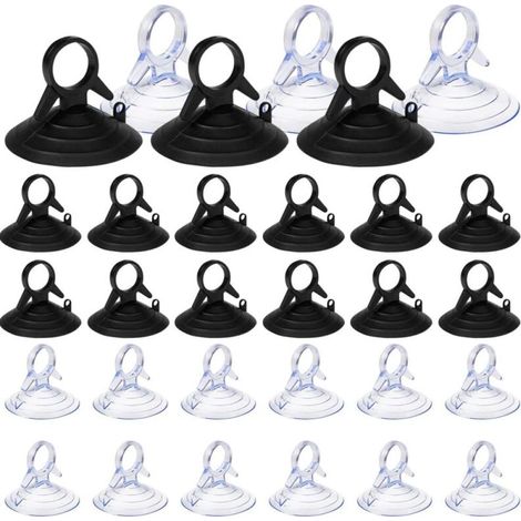 Ventouse - 45 mm - Charge Maximale 3 kg - En PVC Réutilisable - Pour Surfaces Lisses - Lot de 60 Pièces (1/5)