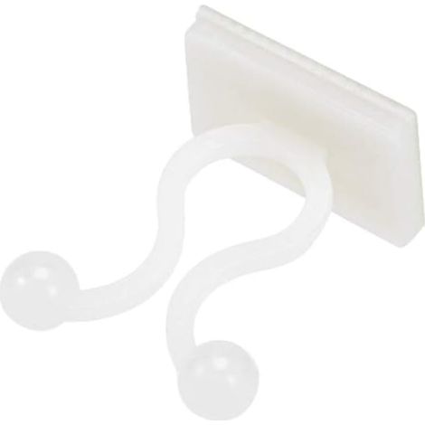 Attaches de câble Twist Lock avec étiquettes, nylon en forme de U, maintien sûr, diamètre 8mm, blanc, lot de 50 pièces, petites fixations. (1/5)