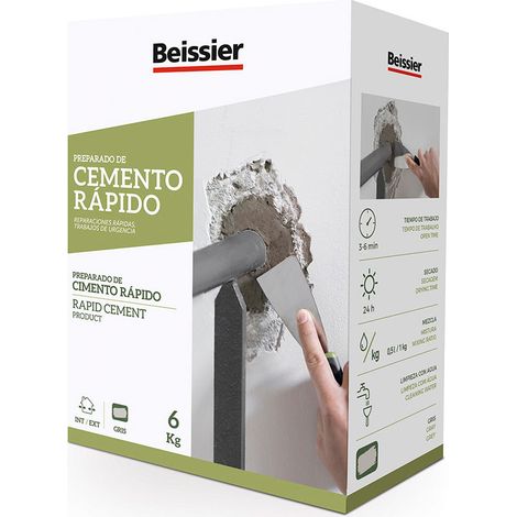 Ciment Rapide Beissier 6kg Prise Ultra-rapide Pour Scellements Et Fixations. - Beissier