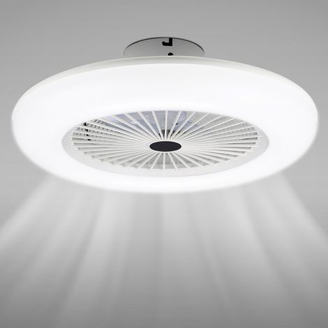 Wolketon Ventilador de techo con luces y control remoto para habitación - 3 colores 55x20CM