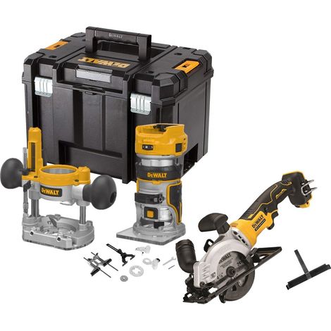 Dewalt DCW604N 18v XR Brushless Router Trimmer Plunge Base+ DCS571N Circular Saw (1/4)