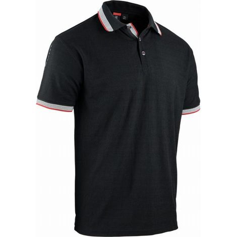 Polo de fútbol FACOM Negro/Rojo Talla L - FXWW9010E-L (1/3)