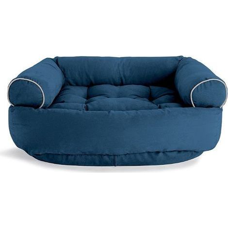 Canapé pour chien en mousse à mémoire de forme, lit pour animaux de compagnie pour dormir, jouer, doux et confortable, bleu L (1/5)