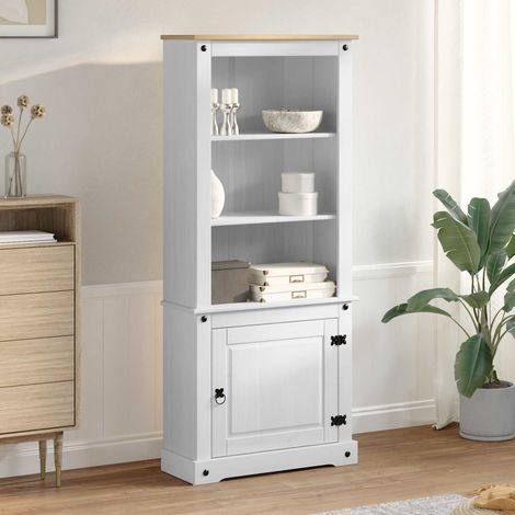 vidaXL  Highboard  White 74 x 38 x 170 cm Solid Pine Wood