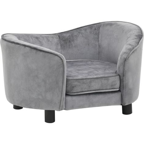 Divano per cani 69 cm in peluche grigio 020000152