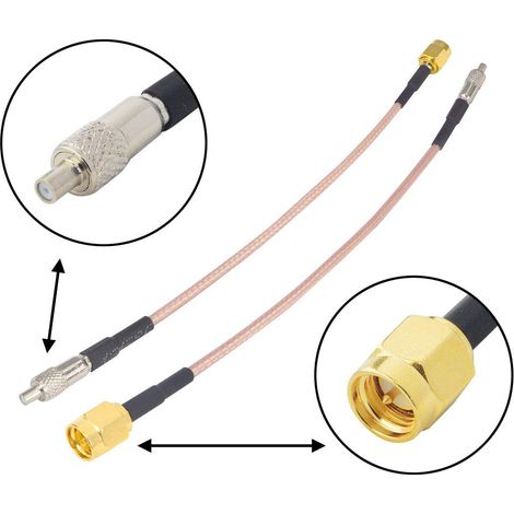 Câble Coaxial SMA Mâle vers TS9 Femelle Adaptateur Coaxial RF Câble 15cm RG316 Cavalier de Connecteur Droit Câbles d'Extension SMA à TS9 Câbles d'Antenne à Faible Perte 2 Pièces (1/5)