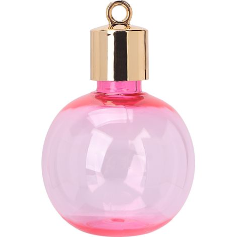 Boule de Noël vide remplissable 75ml rose, décoration suspendue élégante et mignonne, arbre de Noël ornement à accrocher. (1/5)