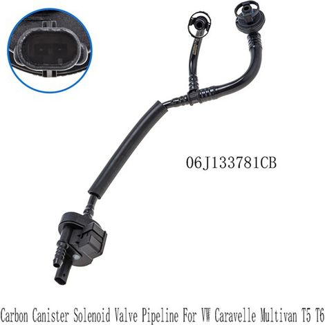 Reference numbers 06J133781CB and 06J133781BS are suitable for the hoses of the solenoid valve of the activated carbon filter from VW.--DTEKGAZ (1/5)
