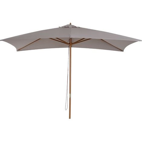 Parasol droit rectangulaire VANUATU grande taille gris (1/5)