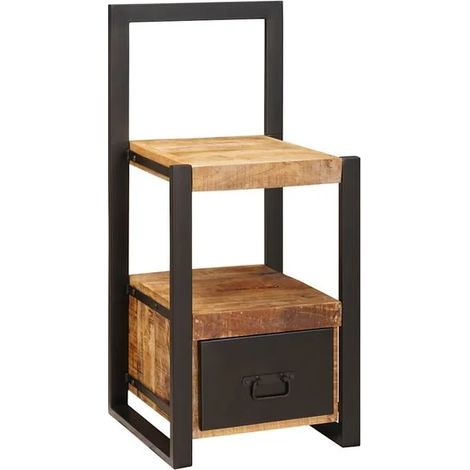Cintre marron, 40 x 40 x 90 cm, en bois de manguier massif. (1/5)