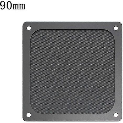 Filtre à poussière magnétique, grille de protection anti-poussière pour ventilateur, avec trou pour PC - 90 mm x 90 mm (1/4)