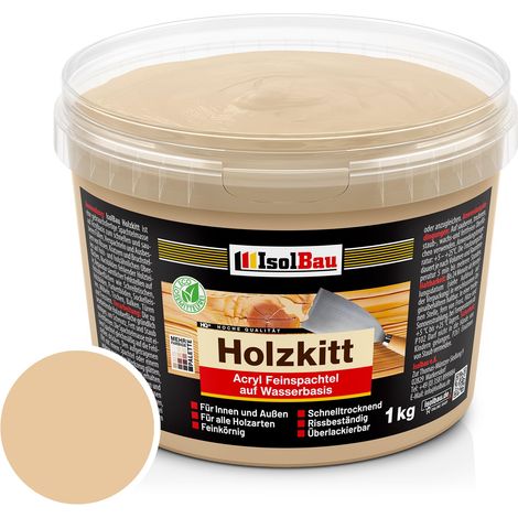 Holzkitt Spachtelmasse Holzspachtelmasse Innen Außen 1 kg Buche Natur ( Nr. 25 ) (1/5)