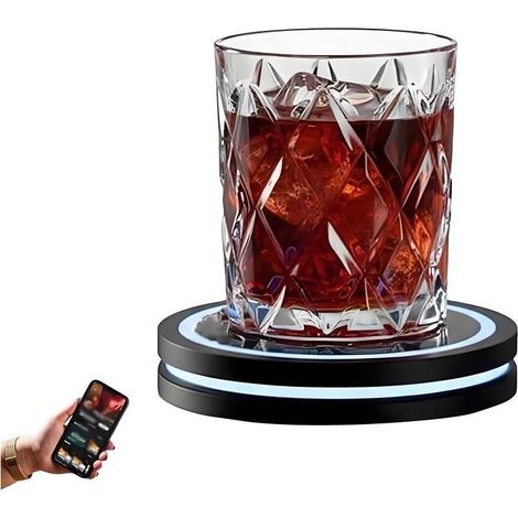 Intelligenter, KI-gesteuerter Untersetzer mit App – Tragbarer Cocktailmaker, über 1000 Rezepte, interaktive Beleuchtung (1/5)