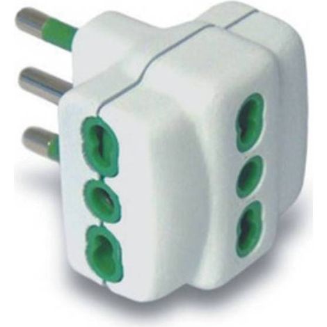 50 x FME 82.630 ADATTATORE TRIPLO 16A 2P+T GARANTI