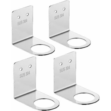 Wandmontierter Seifenspenderhalter für Seifenflaschen, Handpumpe, Wandhalterung für Gläser (3,3 cm, silber) (1/5)
