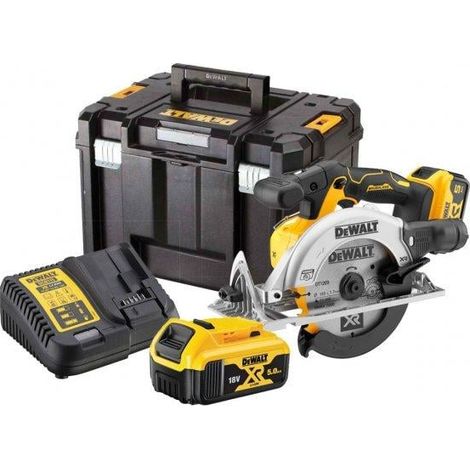 DeWalt DCS565P2-GB 18v XR Brushless 165mm Circular Saw With 2 x 5Ah Batteries