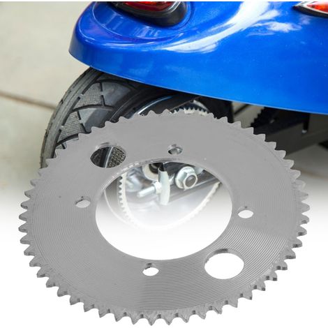 Pignon arrière en aluminium 65 dents / 55 dents pour trottinette électrique, compatible avec les chaînes 25H (55 dents). (1/5)