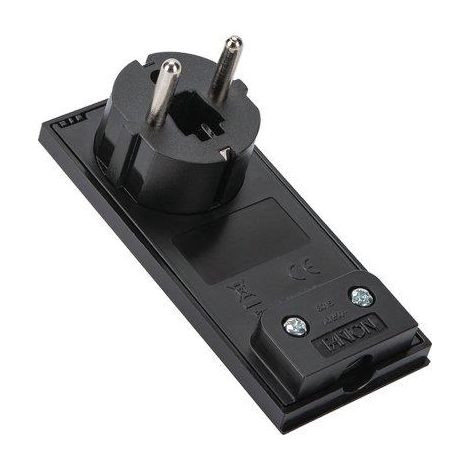 SPINA MOBILE RIBASSATA SCHUKO CLOCK FME - NERO 2P+T 16A- 2 pezzi