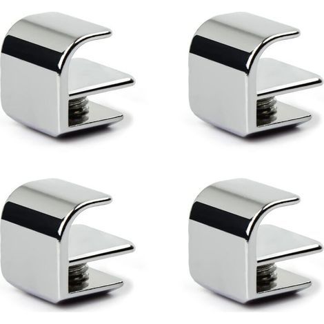 Lntyq 4 Pièces Boutons Porte Douche, Pinces à Verre Peuvent Contenir du Verre de 3 à 6 mm D'épaisseur, Douche Armoire Poignée pour Portes Douche, Portes en Verre, Portes Coulissantes,Sans Perçage (1/4)