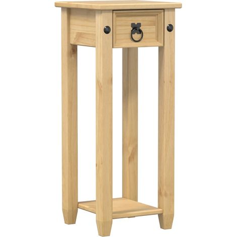 Jardinera Corona madera maciza de pino 30x30x73 cm vidaXL