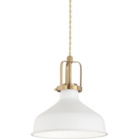 Sospensione Industrial-Minimal Eris-1 Metallo Bianco 1 Luce E27 (1/5)