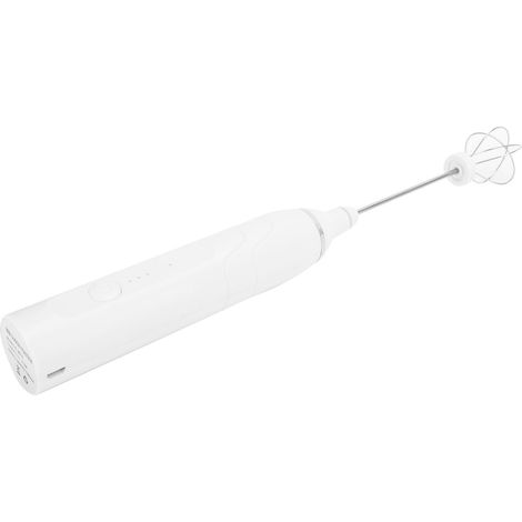 Elektrischer Milchaufschäumer mit USB-Anschluss, 3-stufiger Schneebesen, Handmixer für die Küche, weiß (1/5)