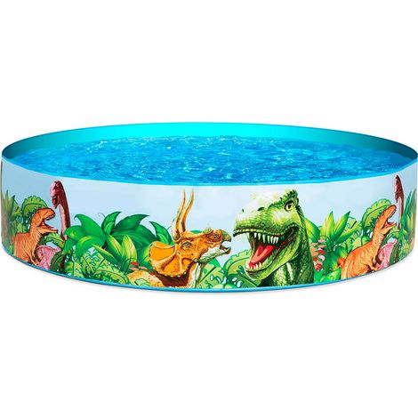 Bestway – Piscine hors sol Dino 183x38 cm – Vinyle rigide – Capacité 749 l – Forme circulaire – Assemblage sans outil
